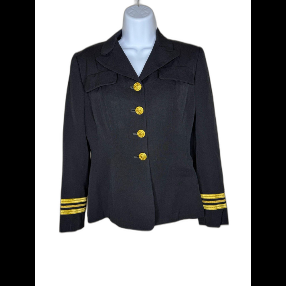 US Navy Women's Officer Service Dress Blue Jacket Uniform Coat sz XS 2